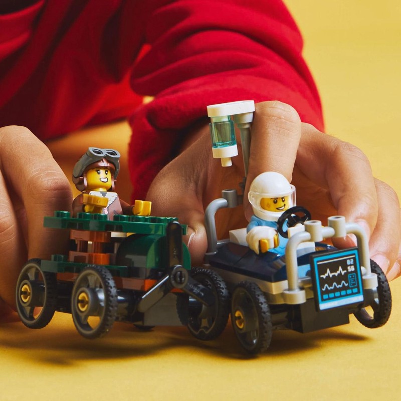 LEGO City 60459 Lėktuvo ir ligoninės lovos lenktynės